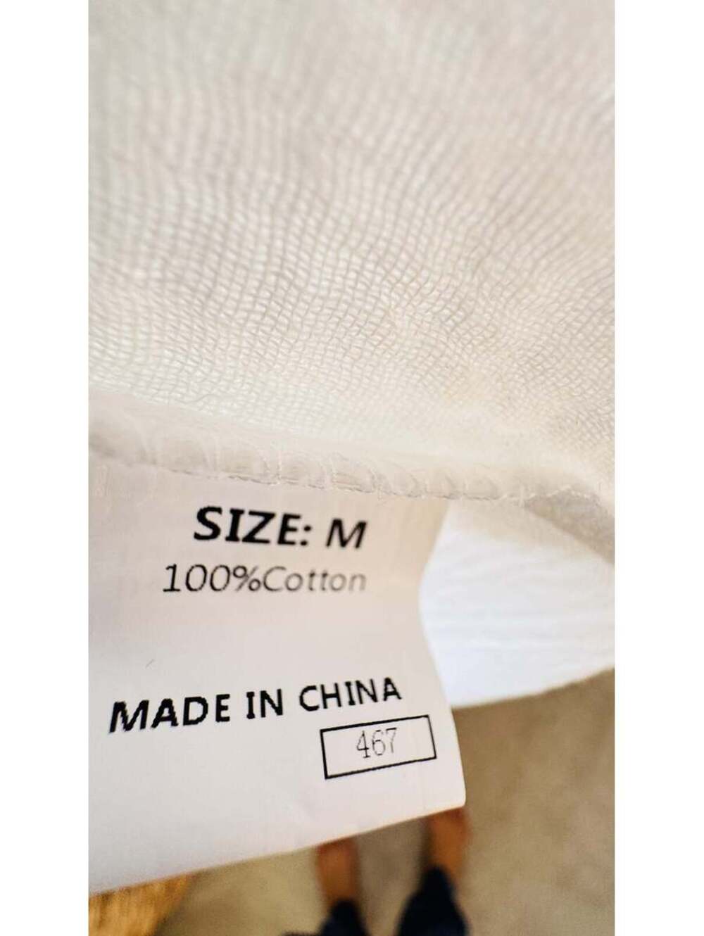 Boutique White Cotton Gauze Button Down Midi Dress - Size M - Picture 6 of 9